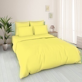 Наволочка 70*70 упак 2шт поплин однотонный Реноме<70*70, лимонный крем> (арт.02/104)