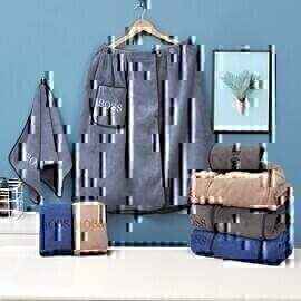 Полотенце-Сауна мужская 7540181 микрофибра 7Я<75*175+35*75>