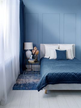 Покрывало стеганое велюровое MONACO Decor Magic, NORMA, DENIM<NORMA, 200*220, Евро, DENIM>